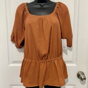 Nine West Women's Rust Blouse
